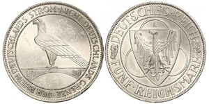 5 Mark República de Weimar (1918-1933) Plata 