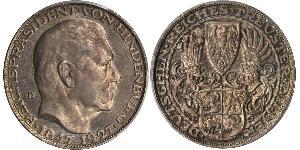 5 Mark República de Weimar (1918-1933) Plata Paul von Hindenburg