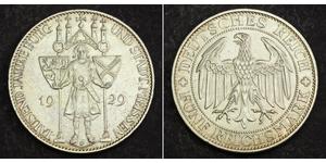 5 Mark República de Weimar (1918-1933) Plata 