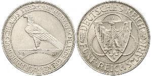 5 Mark República de Weimar (1918-1933) Plata 