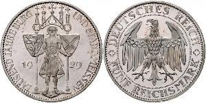 5 Mark República de Weimar (1918-1933) Plata 