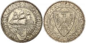 5 Mark República de Weimar (1918-1933) Plata 