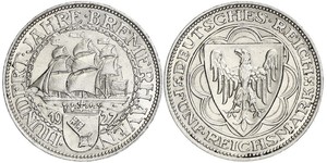 5 Mark República de Weimar (1918-1933) Plata 