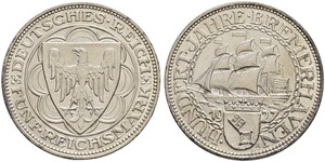 5 Mark República de Weimar (1918-1933) Plata 