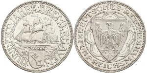 5 Mark República de Weimar (1918-1933) Plata 