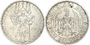 5 Mark República de Weimar (1918-1933) Plata 