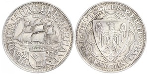 5 Mark República de Weimar (1918-1933) Plata 