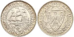 5 Mark República de Weimar (1918-1933) Plata 