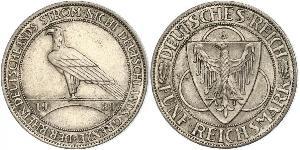 5 Mark República de Weimar (1918-1933) Plata 