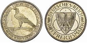 5 Mark República de Weimar (1918-1933) Plata 