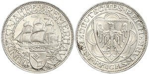 5 Mark República de Weimar (1918-1933) Plata 