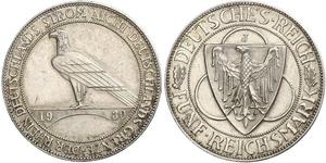 5 Mark República de Weimar (1918-1933) Plata 