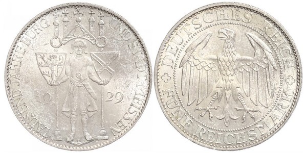 5 Mark República de Weimar (1918-1933) Plata 