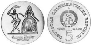 5 Mark Repubblica Democratica Tedesca (1949-1990) Rame/Nichel 
