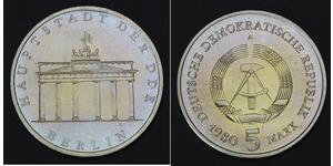 5 Mark Repubblica Democratica Tedesca (1949-1990) Rame/Zinco/Nichel 