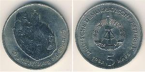5 Mark Repubblica Democratica Tedesca (1949-1990) Rame/Zinco/Nichel 