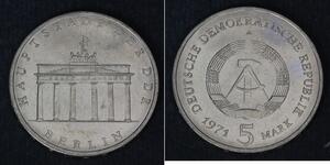5 Mark Repubblica Democratica Tedesca (1949-1990) Rame/Zinco/Nichel 