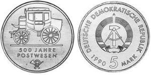 5 Mark Repubblica Democratica Tedesca (1949-1990) Rame/Zinco/Nichel 