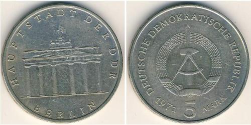 5 Mark Repubblica Democratica Tedesca (1949-1990) Rame/Zinco/Nichel 