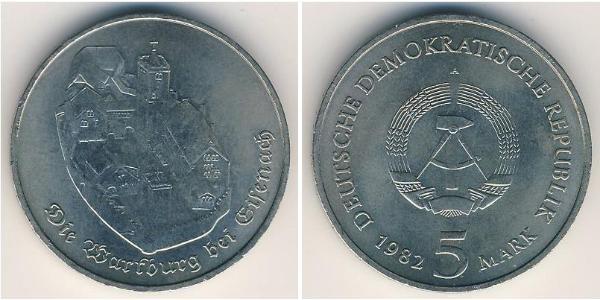 5 Mark Repubblica Democratica Tedesca (1949-1990) Rame/Zinco/Nichel 