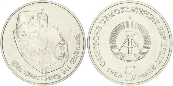 5 Mark Repubblica Democratica Tedesca (1949-1990) Rame/Zinco/Nichel 