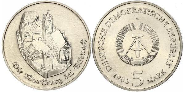 5 Mark Repubblica Democratica Tedesca (1949-1990) Rame/Zinco/Nichel 