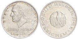 5 Mark Deutsches Kaiserreich (1871-1918) Silber Gotthold Ephraim Lessing