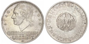 5 Mark Deutsches Kaiserreich (1871-1918) Silber Gotthold Ephraim Lessing