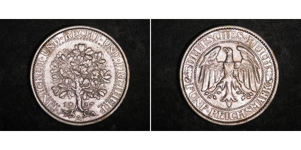 5 Mark Deutschland / Weimarer Republik (1918-1933) Silber 