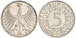 5 Mark Geschichte der Bundesrepublik Deutschland (1949-1990) Silber 
