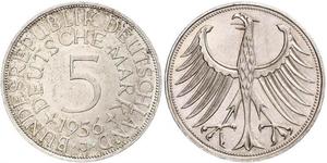 5 Mark Geschichte der Bundesrepublik Deutschland (1949-1990) Silber 