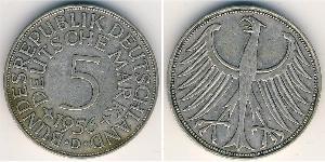 5 Mark Geschichte der Bundesrepublik Deutschland (1949-1990) Silber 