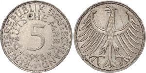 5 Mark Geschichte der Bundesrepublik Deutschland (1949-1990) Silber 