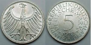 5 Mark Geschichte der Bundesrepublik Deutschland (1949-1990) Silber 