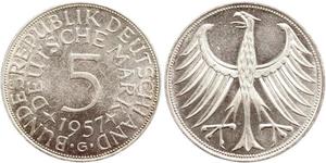 5 Mark Geschichte der Bundesrepublik Deutschland (1949-1990) Silber 