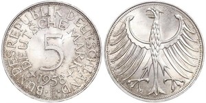 5 Mark Geschichte der Bundesrepublik Deutschland (1949-1990) Silber 