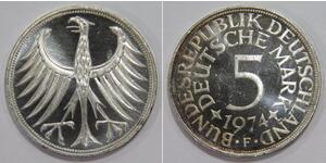 5 Mark Geschichte der Bundesrepublik Deutschland (1949-1990) Silber 