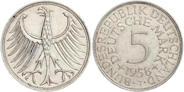 5 Mark Geschichte der Bundesrepublik Deutschland (1949-1990) Silber 