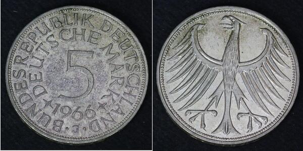 5 Mark Geschichte der Bundesrepublik Deutschland (1949-1990) Silber 