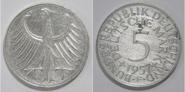 5 Mark Geschichte der Bundesrepublik Deutschland (1949-1990) Silber 