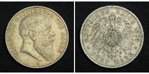 5 Mark Grand Duchy of Baden (1806-1918) Silber Friedrich I. (Baden, Großherzog) (1826 - 1907)