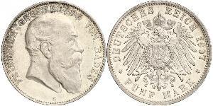 5 Mark Grand Duchy of Baden (1806-1918) Silber Friedrich I. (Baden, Großherzog) (1826 - 1907)