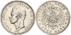 5 Mark Großherzogtum Hessen (1806 - 1918) Silber Ernst Ludwig (Hessen-Darmstadt, Großherzog) (1868 - 1937)