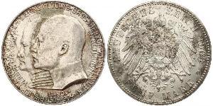 5 Mark Großherzogtum Hessen (1806 - 1918) Silber Ernst Ludwig (Hessen-Darmstadt, Großherzog) (1868 - 1937)