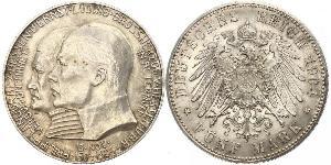 5 Mark Großherzogtum Hessen (1806 - 1918) Silber Ernst Ludwig (Hessen-Darmstadt, Großherzog) (1868 - 1937)