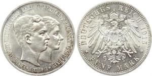 5 Mark Herzogtum Braunschweig (1815 - 1918) Silber Ernst August (Braunschweig) (1887 - 1953)