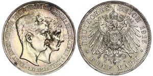 5 Mark Herzogtum Braunschweig (1815 - 1918) Silber Ernst August (Braunschweig) (1887 - 1953)