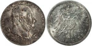 5 Mark Herzogtum Sachsen-Altenburg  (1826 - 1920) Silber Ernst I. (Sachsen-Altenburg) (1826 - 1908)