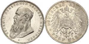 5 Mark Herzogtum Sachsen-Meiningen (1680 - 1918) Silber Georg II. (Sachsen-Meiningen)