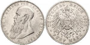 5 Mark Herzogtum Sachsen-Meiningen (1680 - 1918) Silber Georg II. (Sachsen-Meiningen)